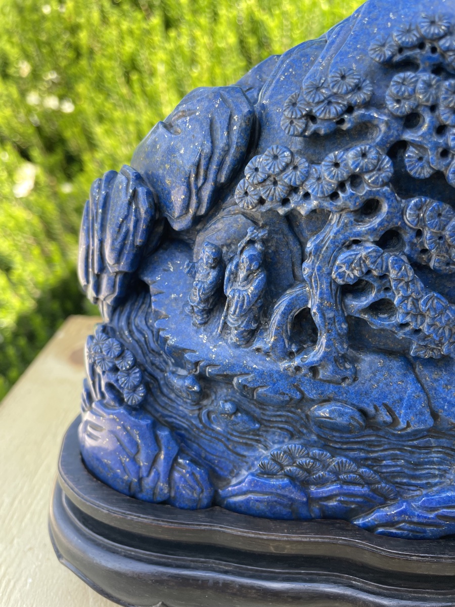 Scultura in lapis-lazuli Cina XXsecolo  -photo-8