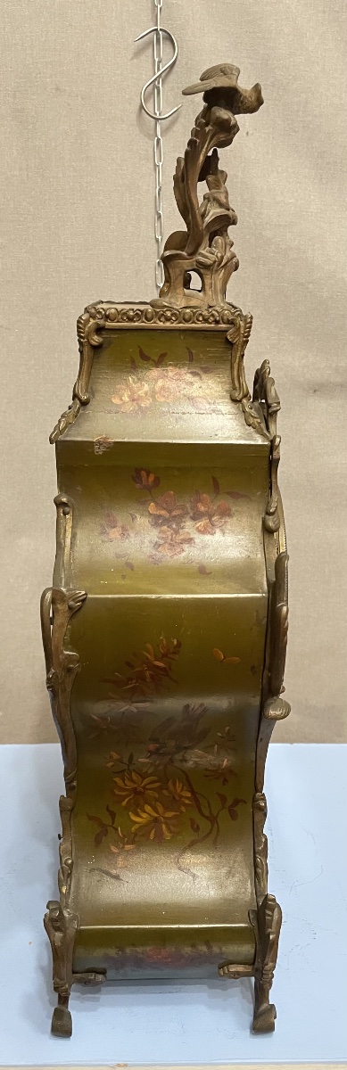 Orologio laccato e dipinto Francia XIXsecolo-photo-2