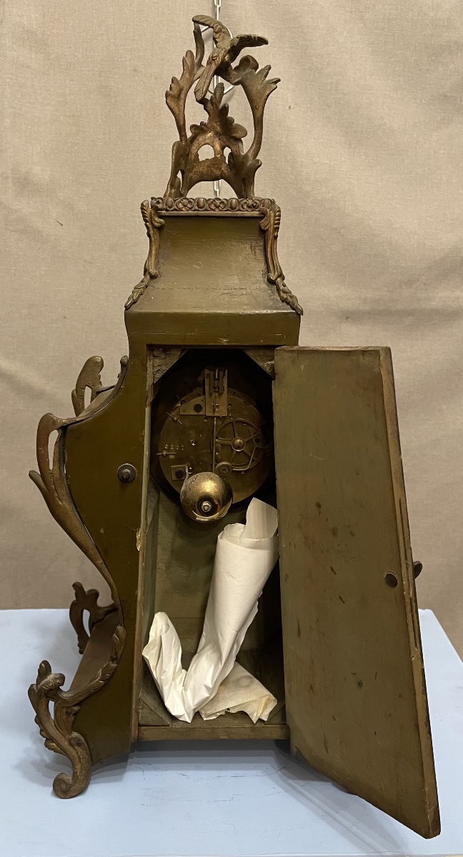 Orologio laccato e dipinto Francia XIXsecolo-photo-4