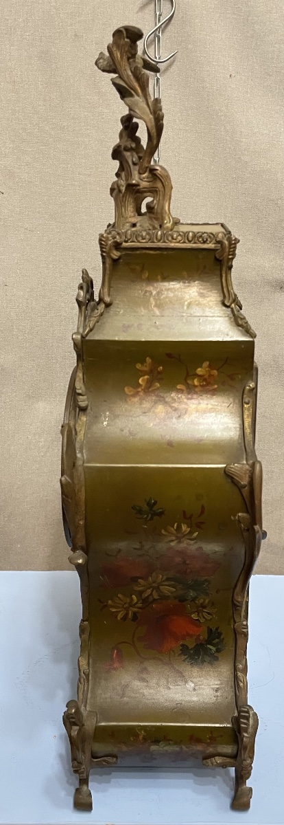 Orologio laccato e dipinto Francia XIXsecolo-photo-1