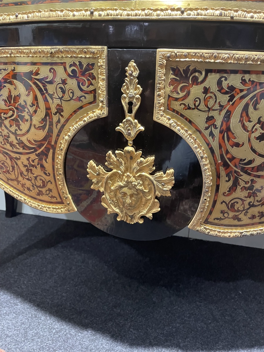 Comò boulle in legno tinto e bronzo Francia  Napoleone  III-photo-1