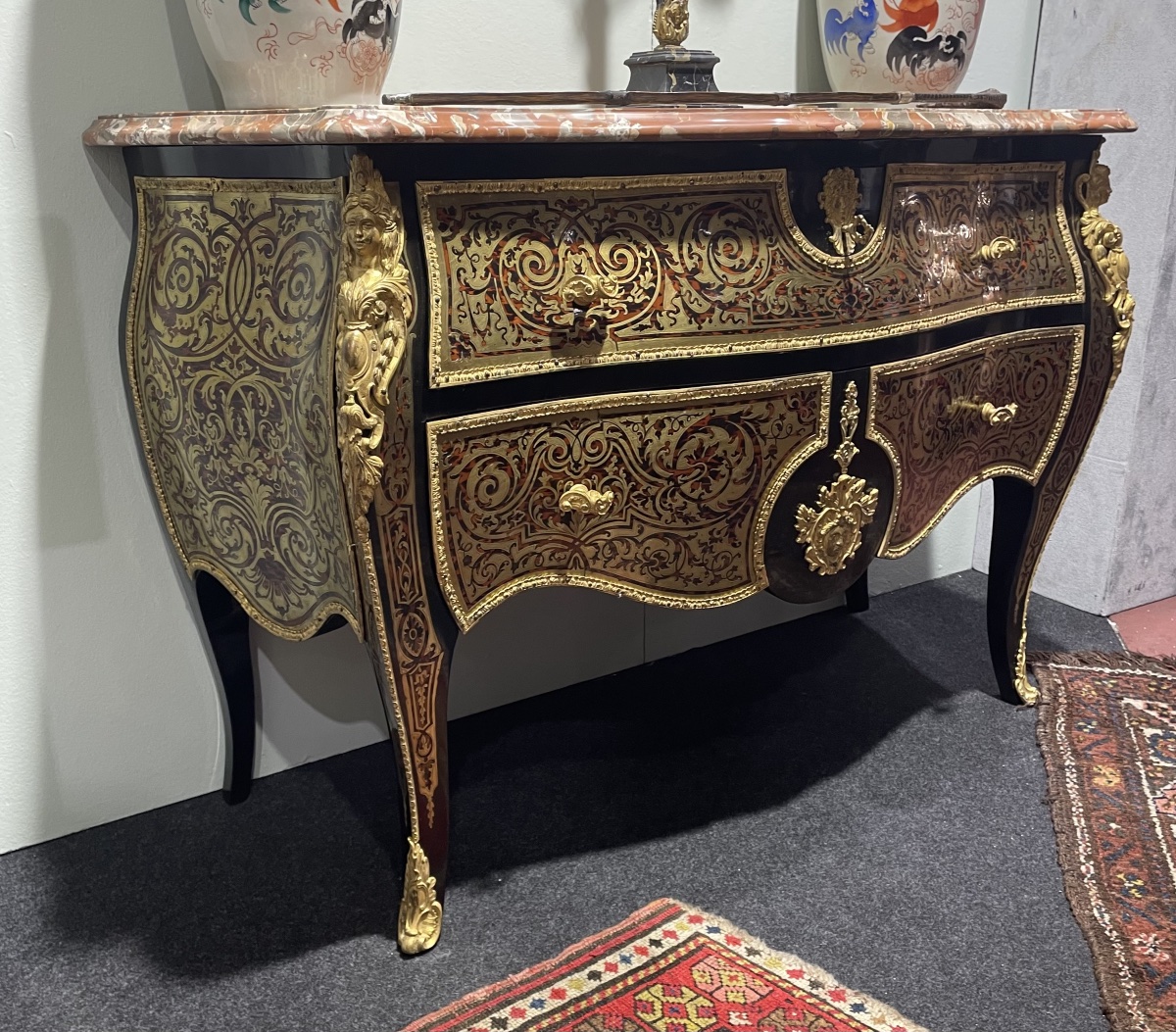 Comò boulle in legno tinto e bronzo Francia  Napoleone  III-photo-2
