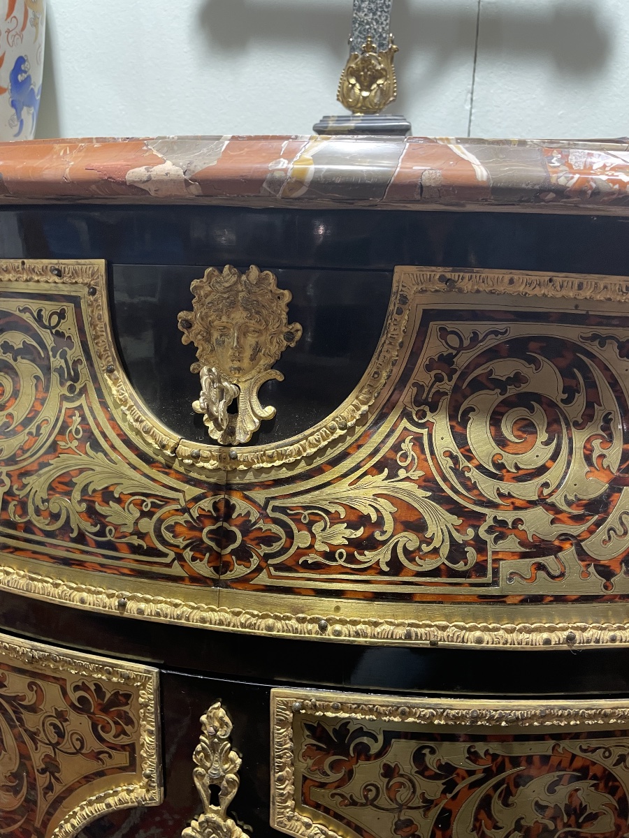 Comò boulle in legno tinto e bronzo Francia  Napoleone  III-photo-3