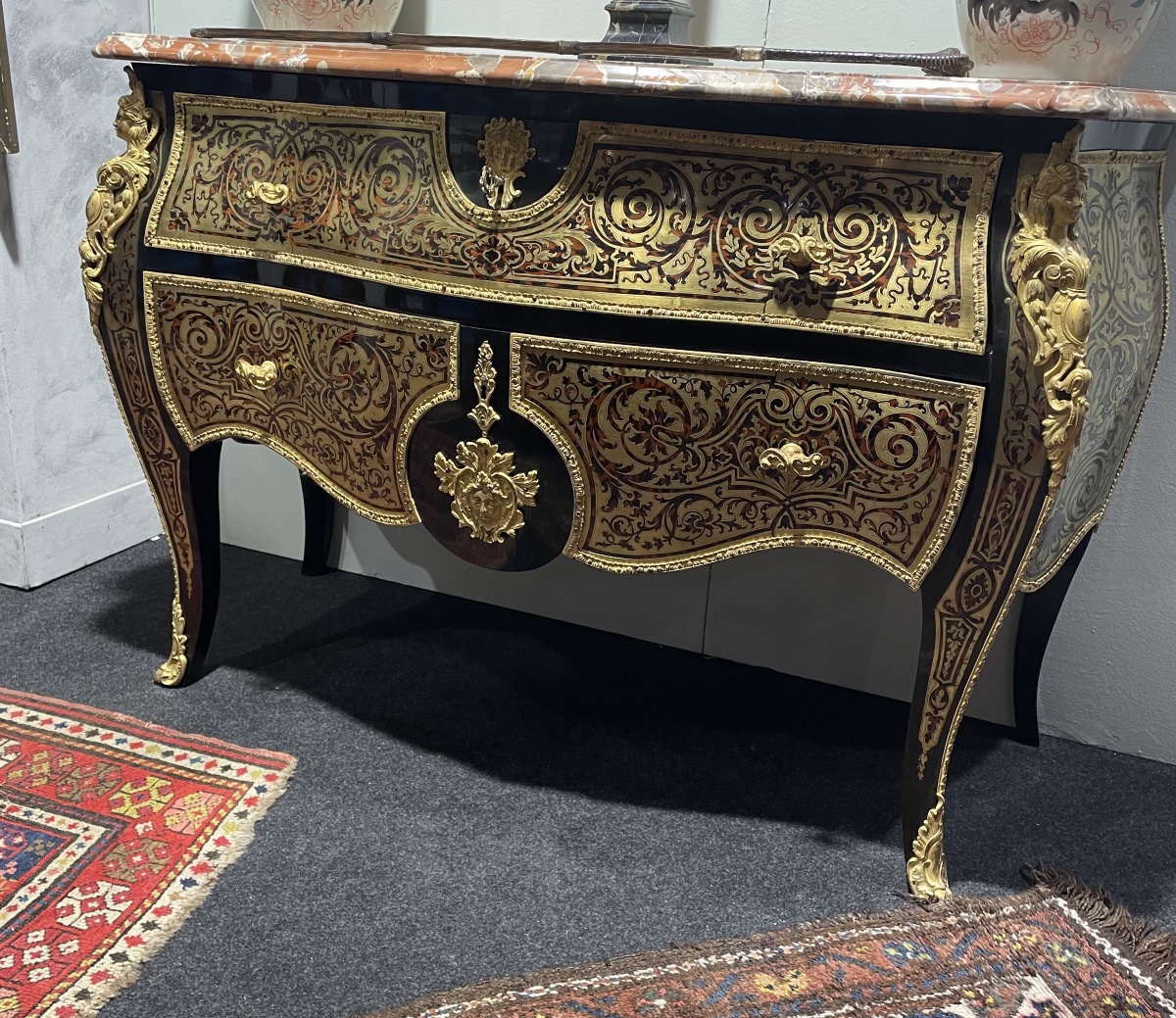 Comò boulle in legno tinto e bronzo Francia  Napoleone  III