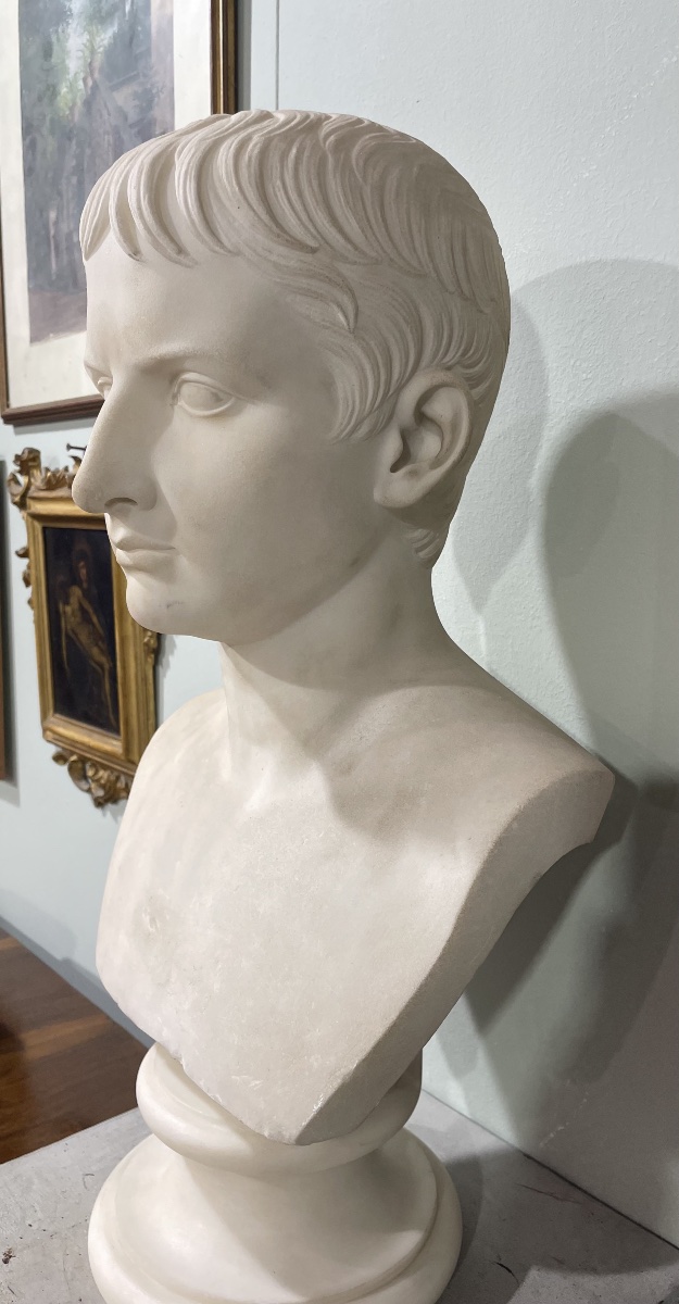 Busto in marmo del giovane Ottaviano XIXsecolo-photo-2