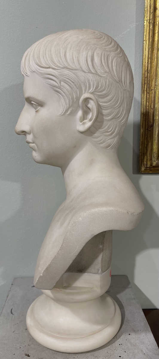 Busto in marmo del giovane Ottaviano XIXsecolo-photo-3