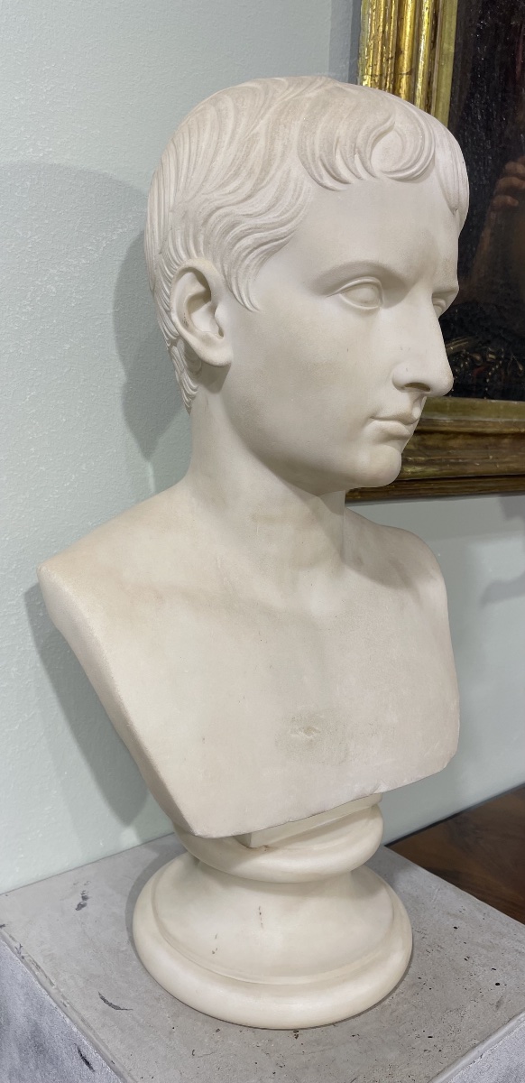 Busto in marmo del giovane Ottaviano XIXsecolo-photo-4