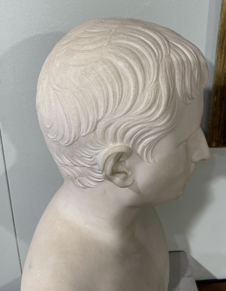 Busto in marmo del giovane Ottaviano XIXsecolo-photo-2
