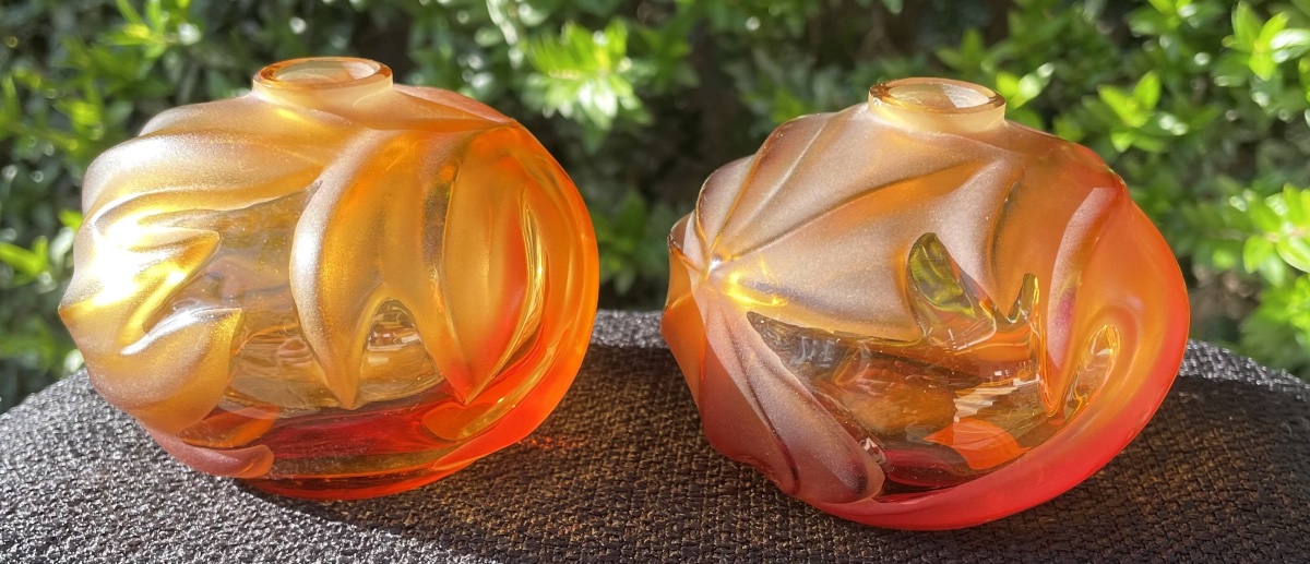 Coppia di piccoli vasetti di Lalique XXsecolo-photo-2