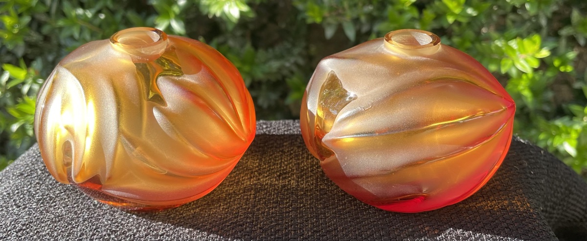 Coppia di piccoli vasetti di Lalique XXsecolo-photo-1