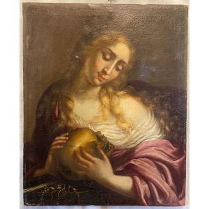 Olio su tela Maddalena penitente XVIIsecolo