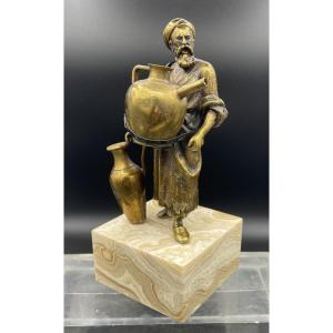 Venditore d’acqua arabo in bronzo XIX/XXsecolo