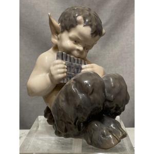 Fauno in porcellana della Royal Copenhagen XXsecolo