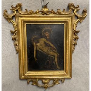 Dipinto su rame Pietà XVIII secolo