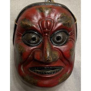 Maschera Giapponese in cartapesta o legno XIX/XXsecolo
