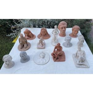 Gruppo di sculture in terracotta (fondo di un artista) XXsecolo