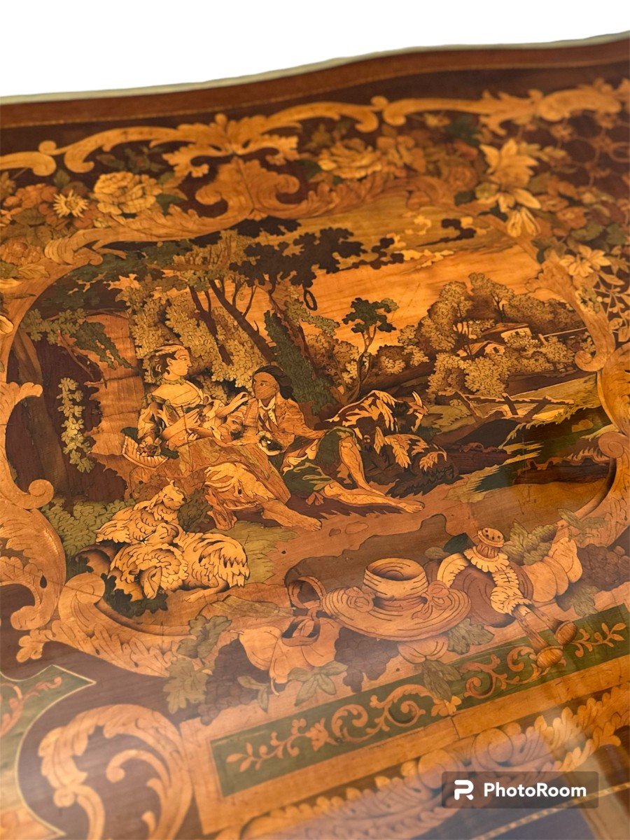 XIX Secolo, Scrittoio in legno intarsiato montato con bronzi dorati, Paul sormani-photo-5