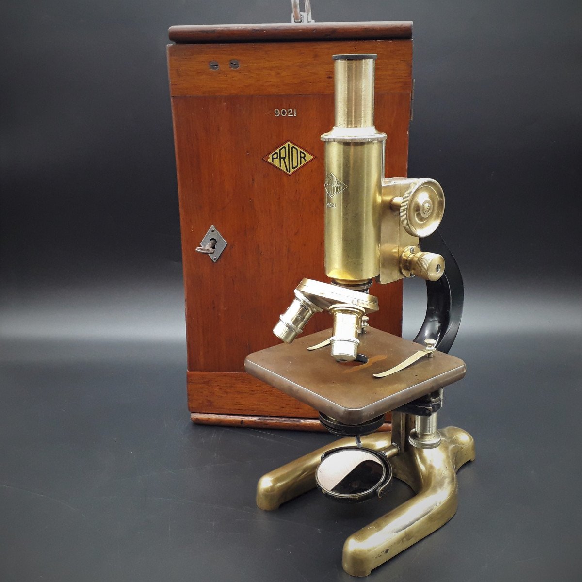Microscopio in ottone inglese, Robert Prior, verso il 1930-photo-1
