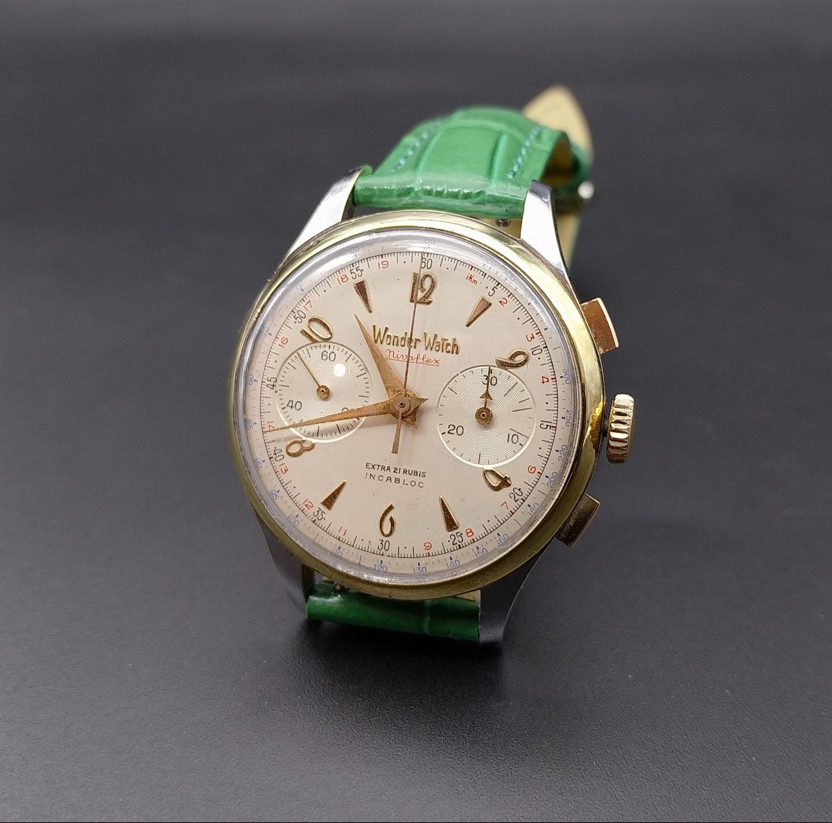 Cronografo da polso Wonder Watch Gallet, 1960 circa-photo-3