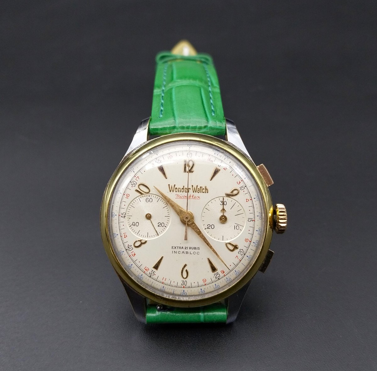 Cronografo da polso Wonder Watch Gallet, 1960 circa-photo-4