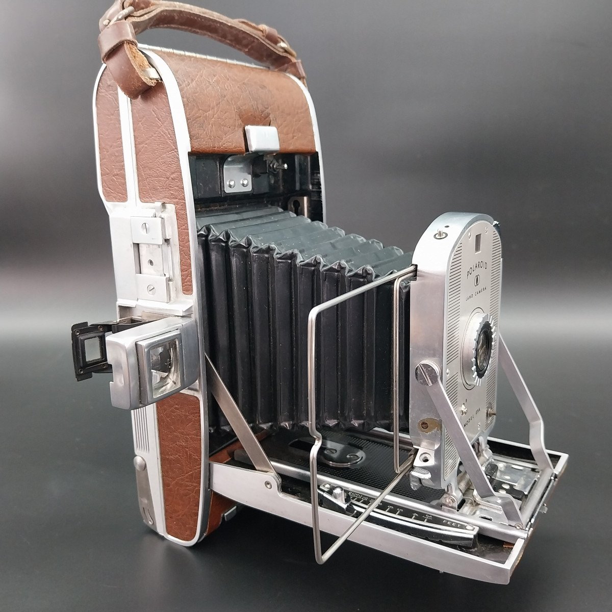 Fotocamera a soffietto Polaroid Land Camera modello 95A, 1955.-photo-5