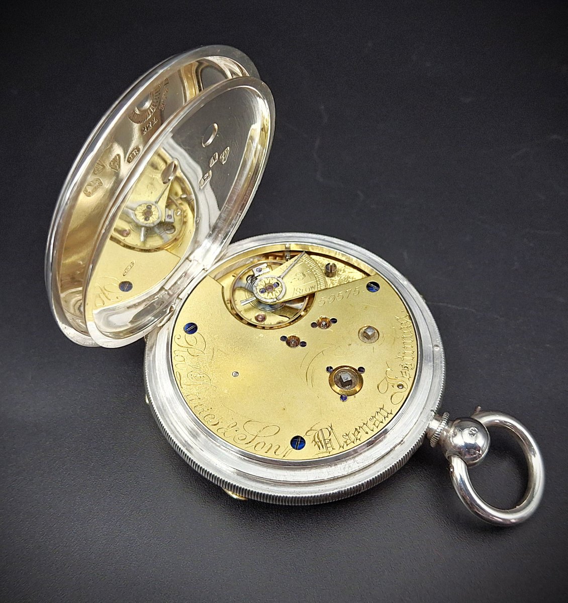 Orologio da tasca  "Robert Davies & Son" con secondi al centro. , 1884-photo-6