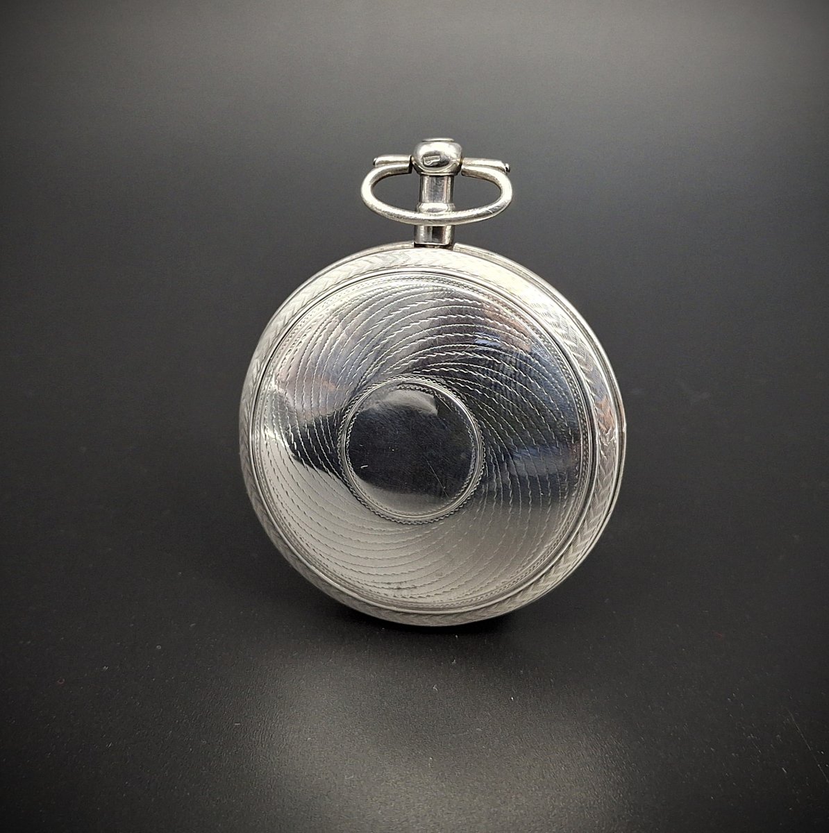 Orologio con doppio fuso orario e quadrante dipinto Firmato "Meuron",  XVIII secolo-photo-1