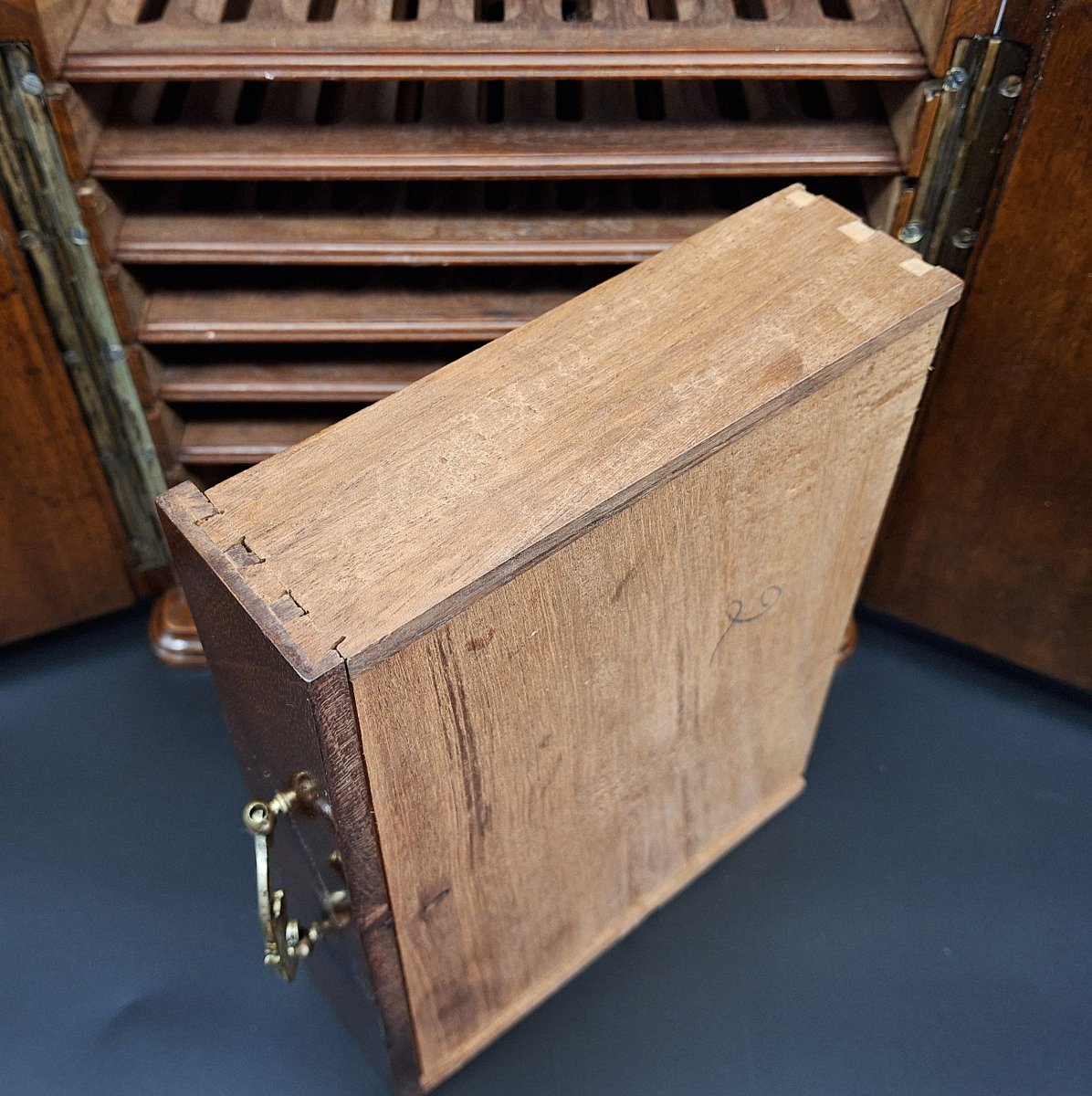Scatola per  sigari antica, Humidor, epoca fine 800-photo-6