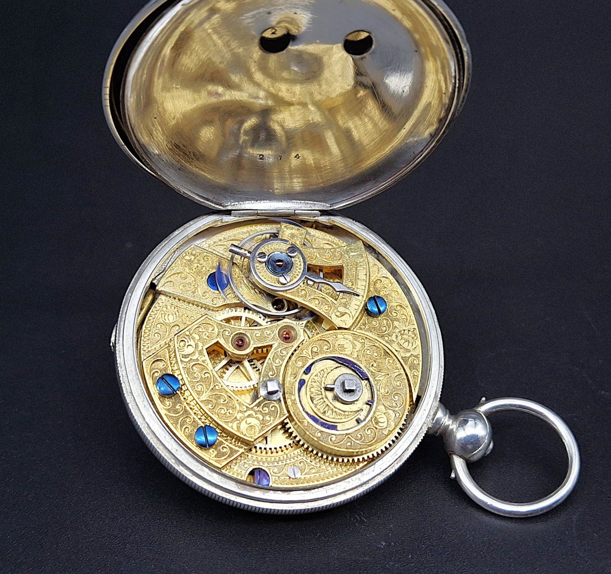 Orologio da tasca  per il mercato cinese con raro scappamento  Duplex,   XIX  secolo.-photo-6
