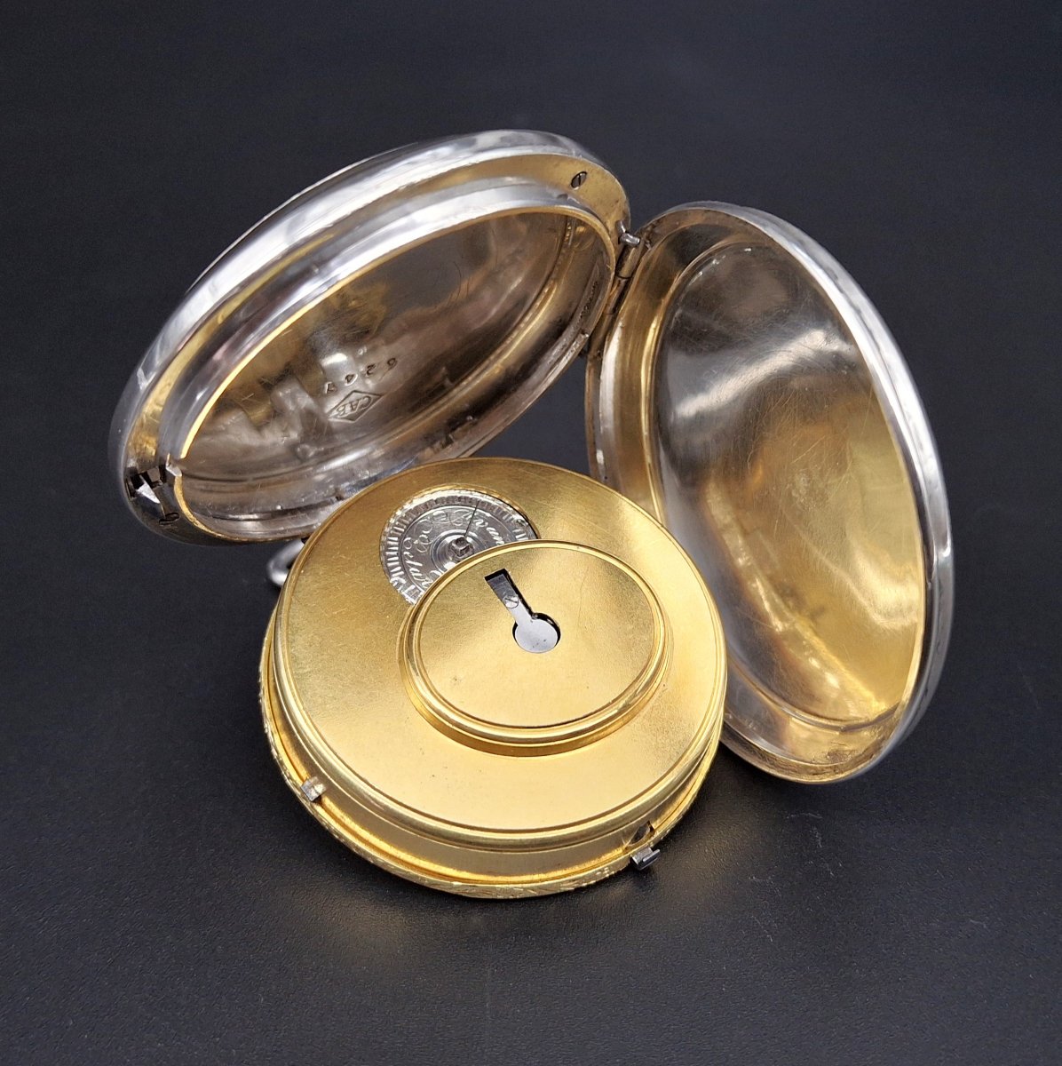 Orologio da tasca savonette, scappamento a verga, fine 700-photo-3