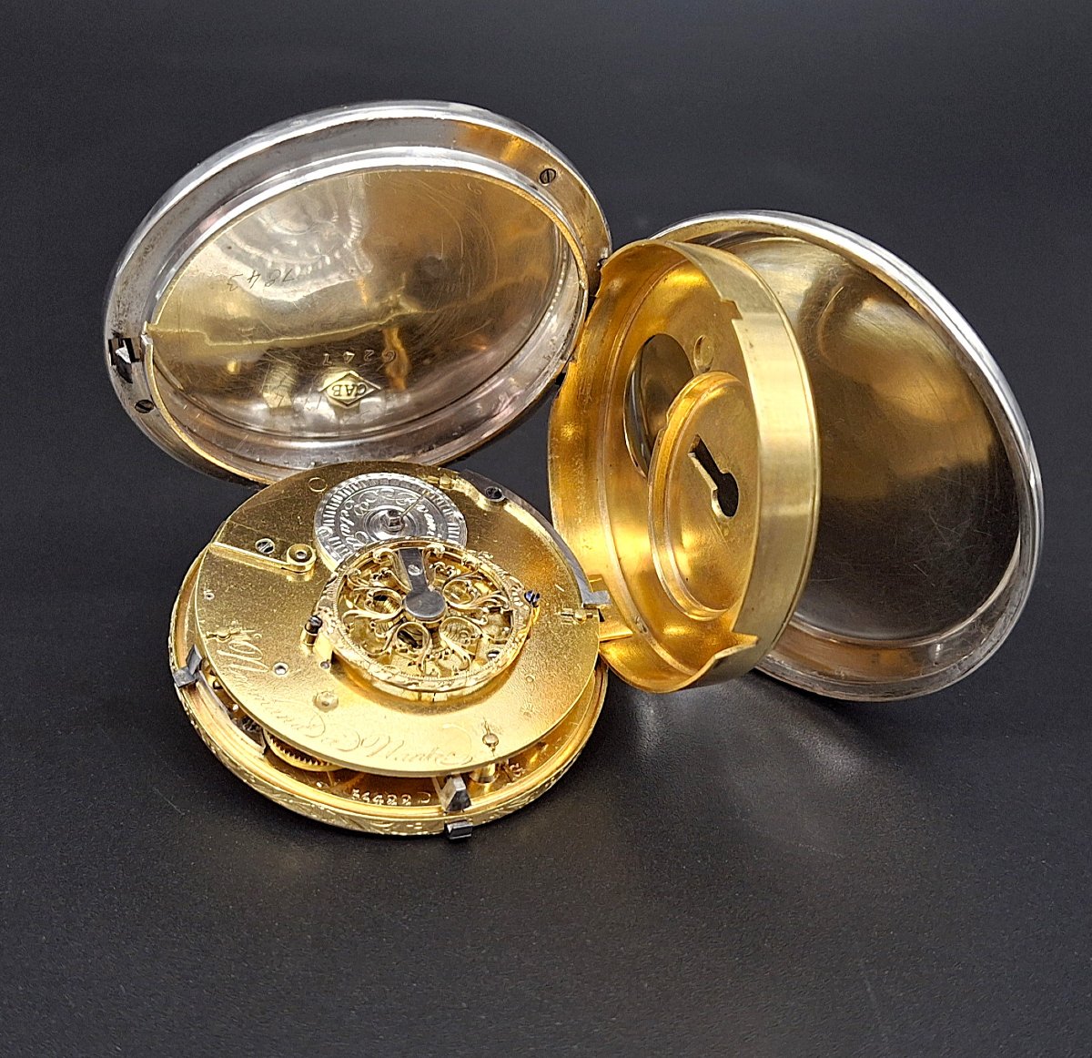 Orologio da tasca savonette, scappamento a verga, fine 700-photo-8