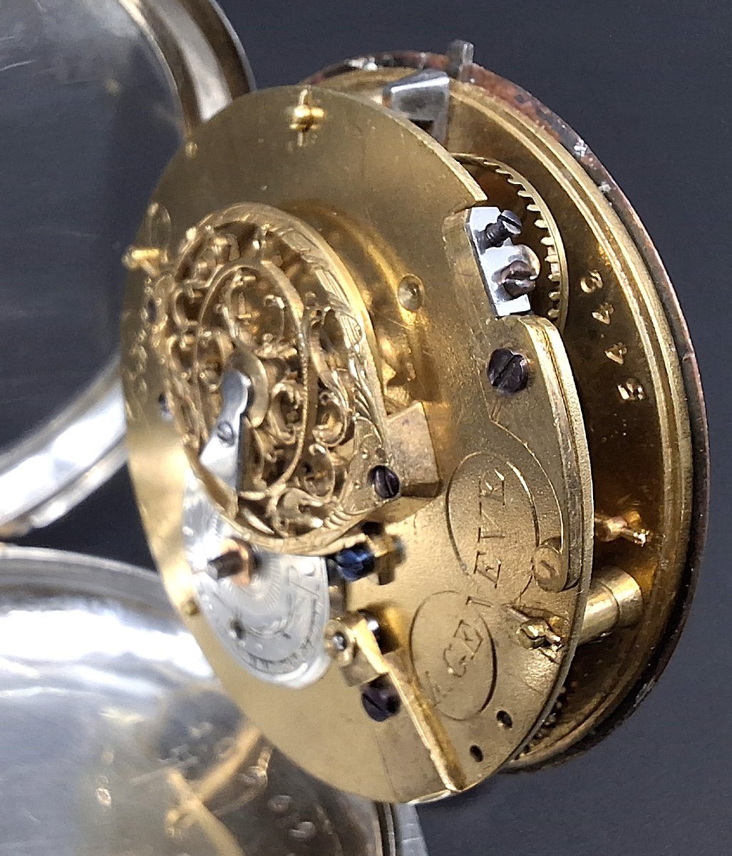 Orologio da tasca antico Freres Bordier, XVIII secolo-photo-4