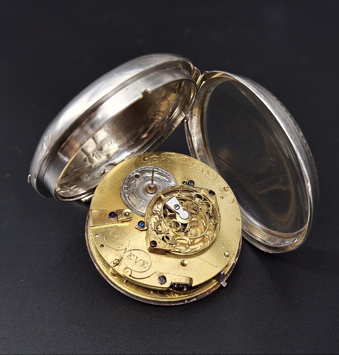 Orologio da tasca antico Freres Bordier, XVIII secolo-photo-5