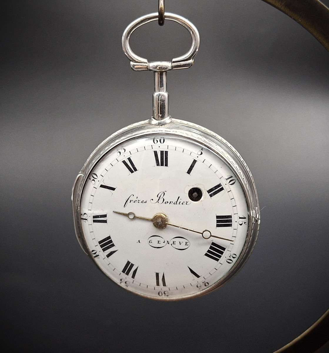 Orologio da tasca antico Freres Bordier, XVIII secolo