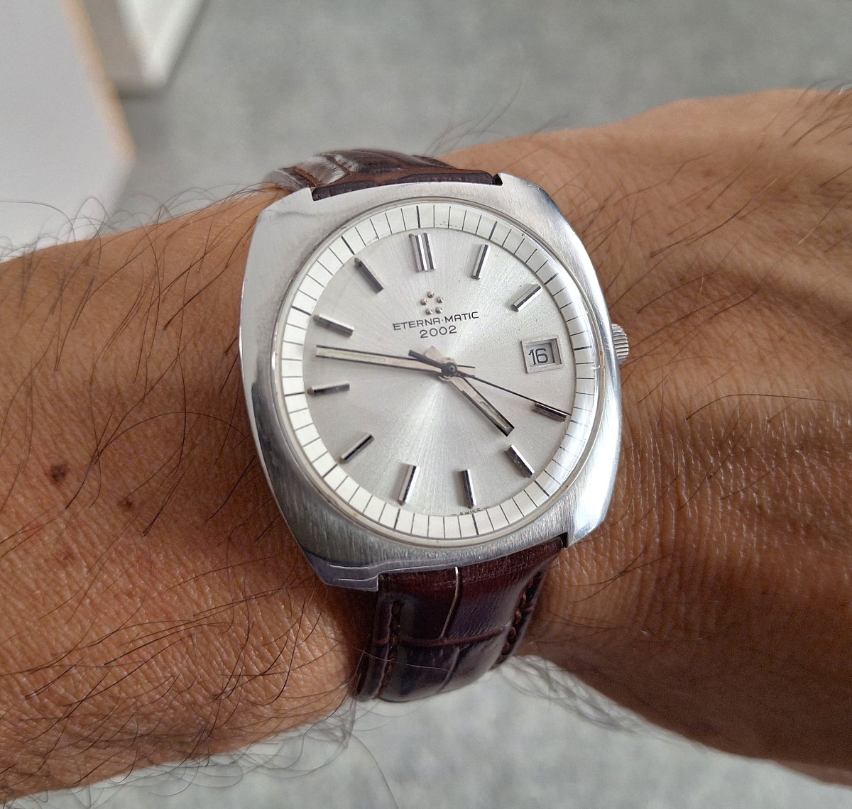 Orologio da polso automatico Eterna matic 2002, circa 1973-photo-2
