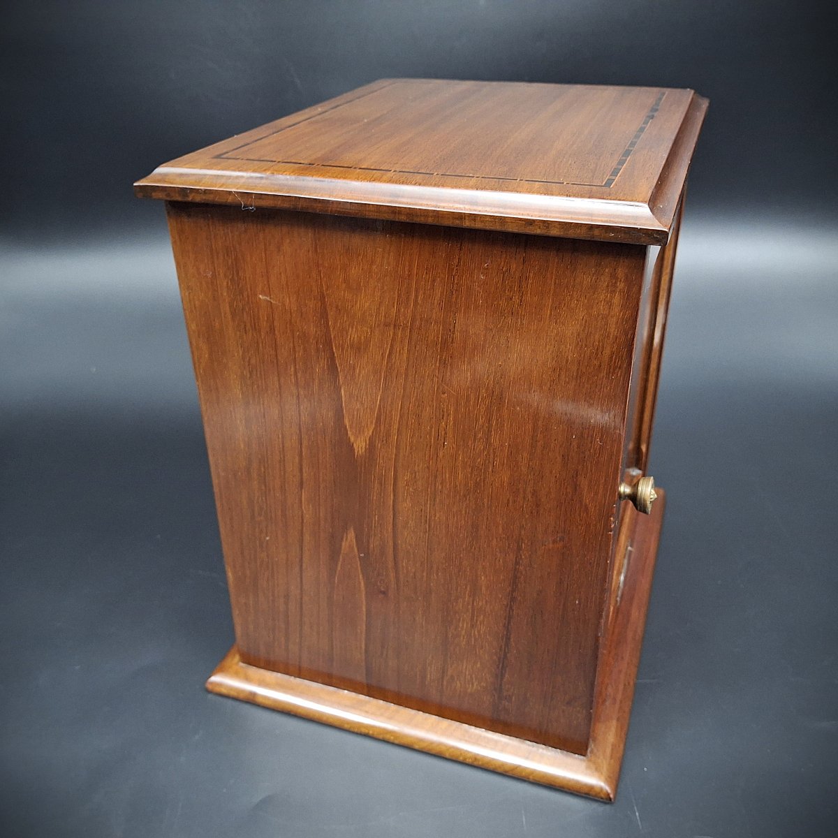 Scatola porta pipe, tabacchiera in mogano, fine 800-photo-2