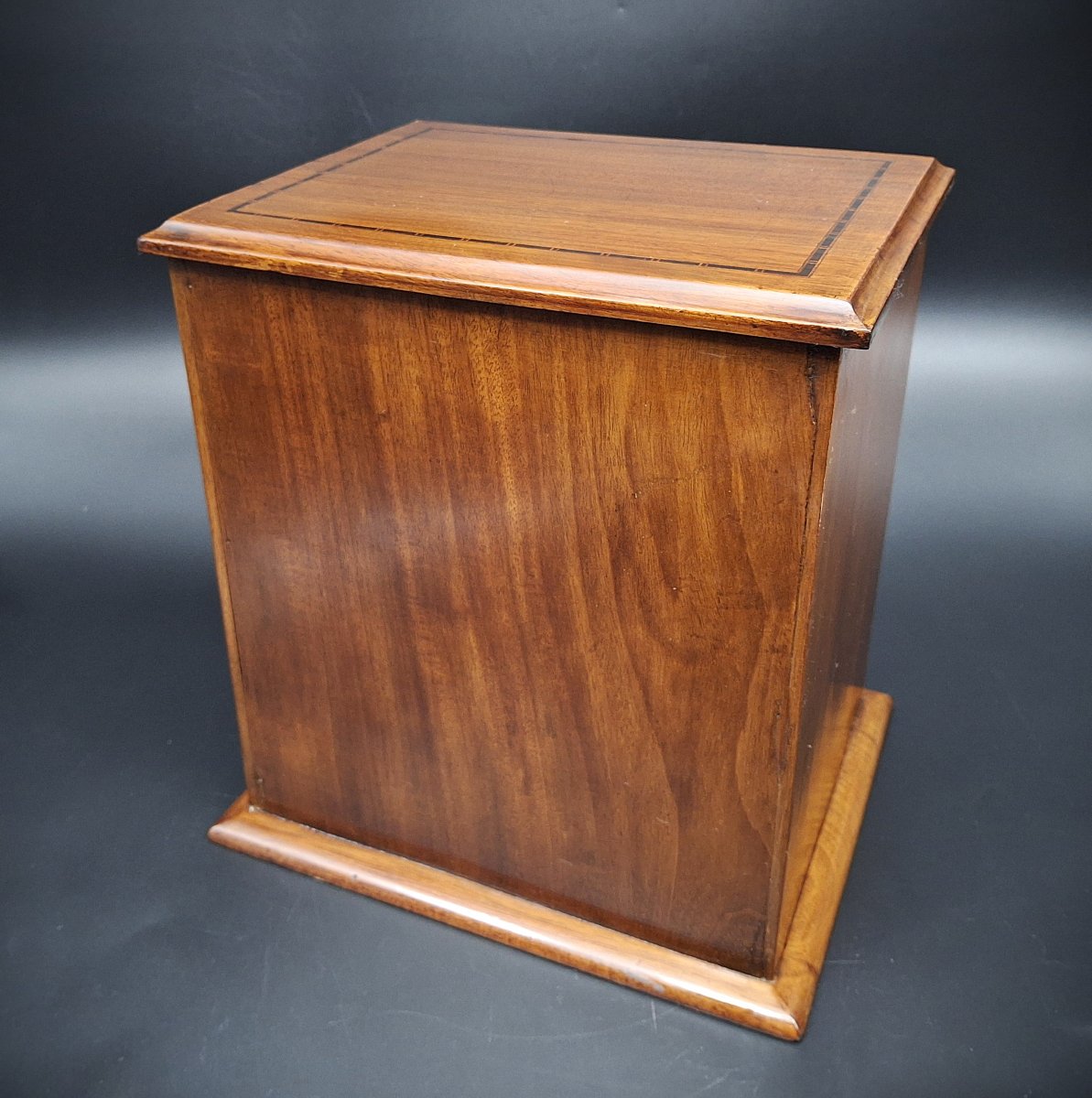 Scatola porta pipe, tabacchiera in mogano, fine 800-photo-4