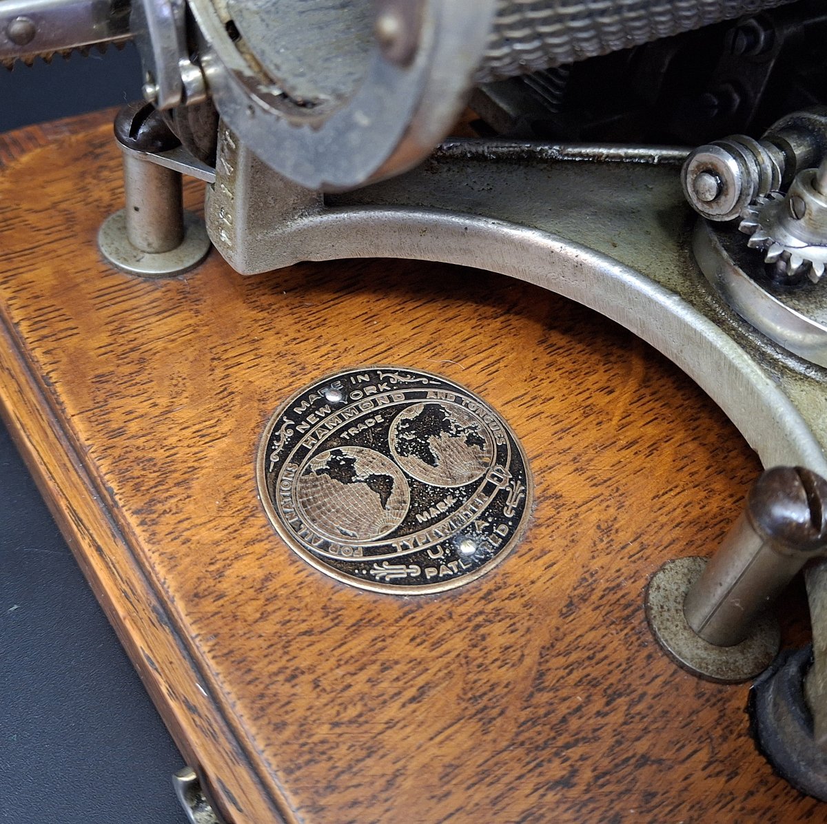 Macchina da scrivere americana  Hammond a mezzaluna, epoca 1905 circa.-photo-4