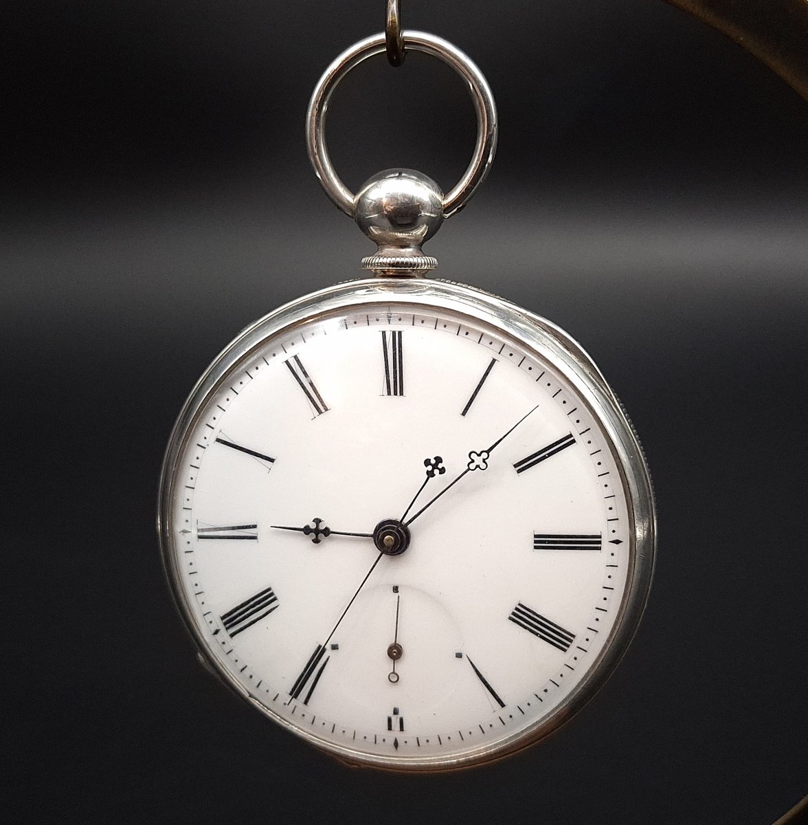 Raro orologio da tasca Diavoletto duplex, 1870 circa.-photo-2