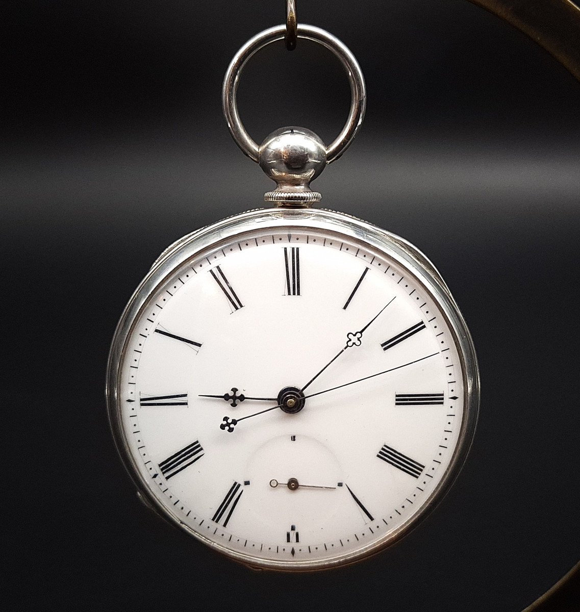 Raro orologio da tasca Diavoletto duplex, 1870 circa.