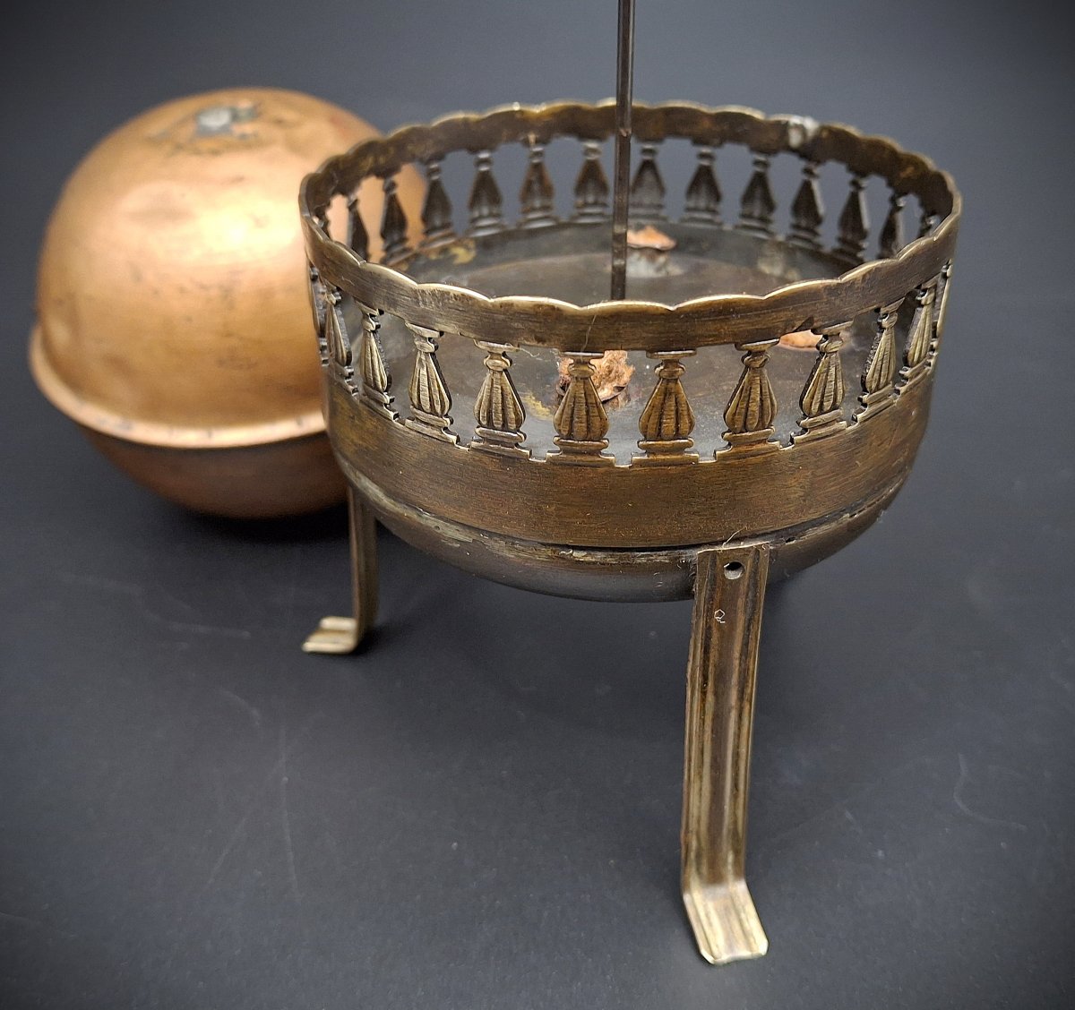 Motore di Erone, Eolipila, strumento scientifico, XIX° secolo-photo-1