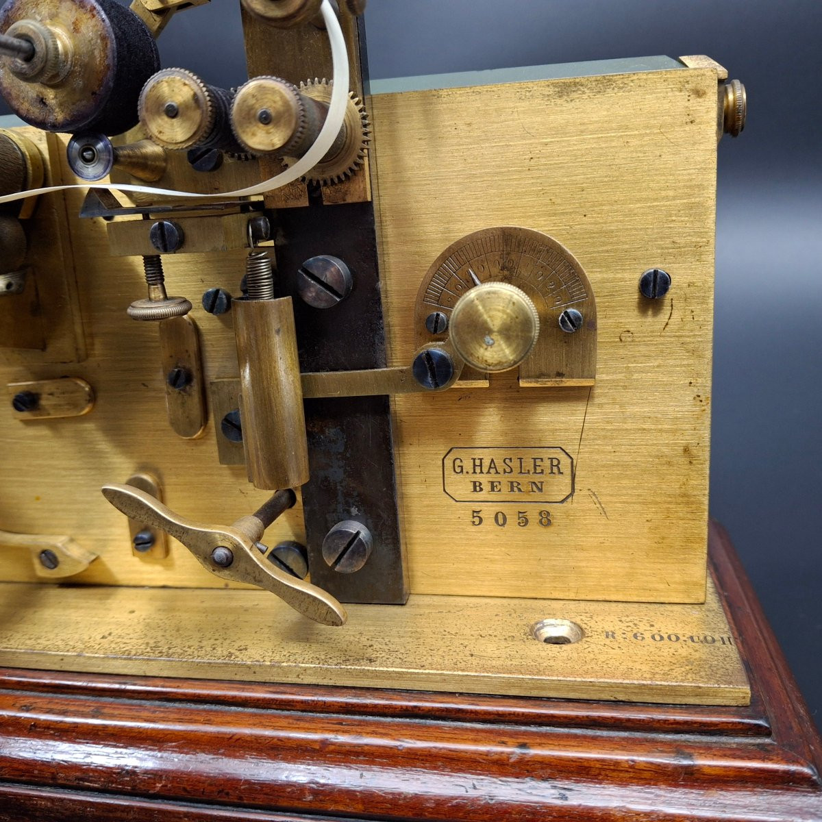 Registratore, ricevitore telegrafico Morse, fine 800, G. Hasler-photo-2