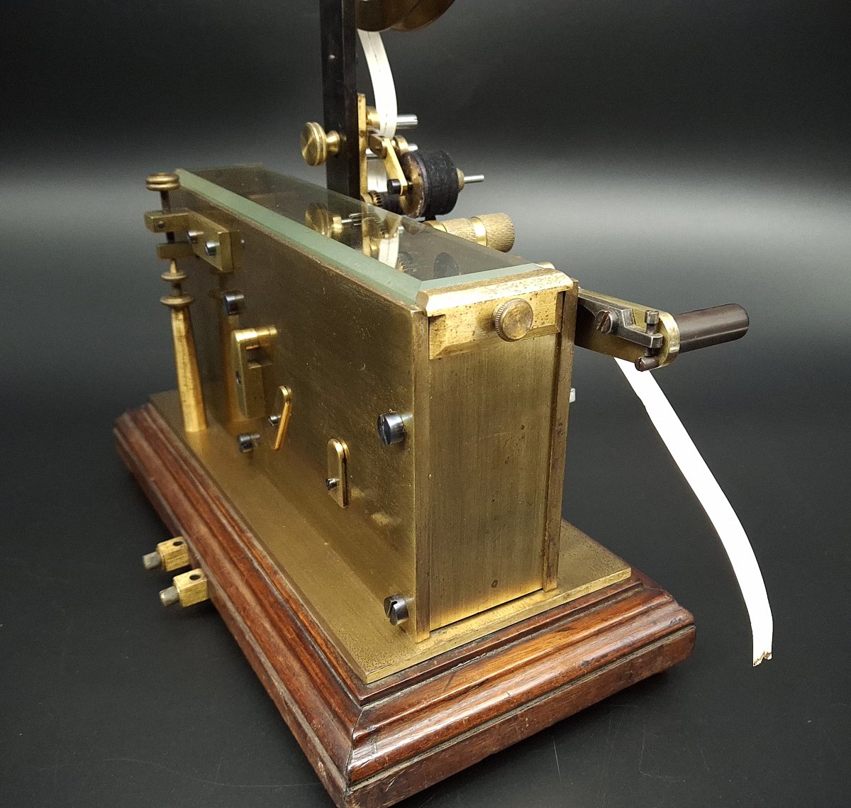 Registratore, ricevitore telegrafico Morse, fine 800, G. Hasler-photo-3