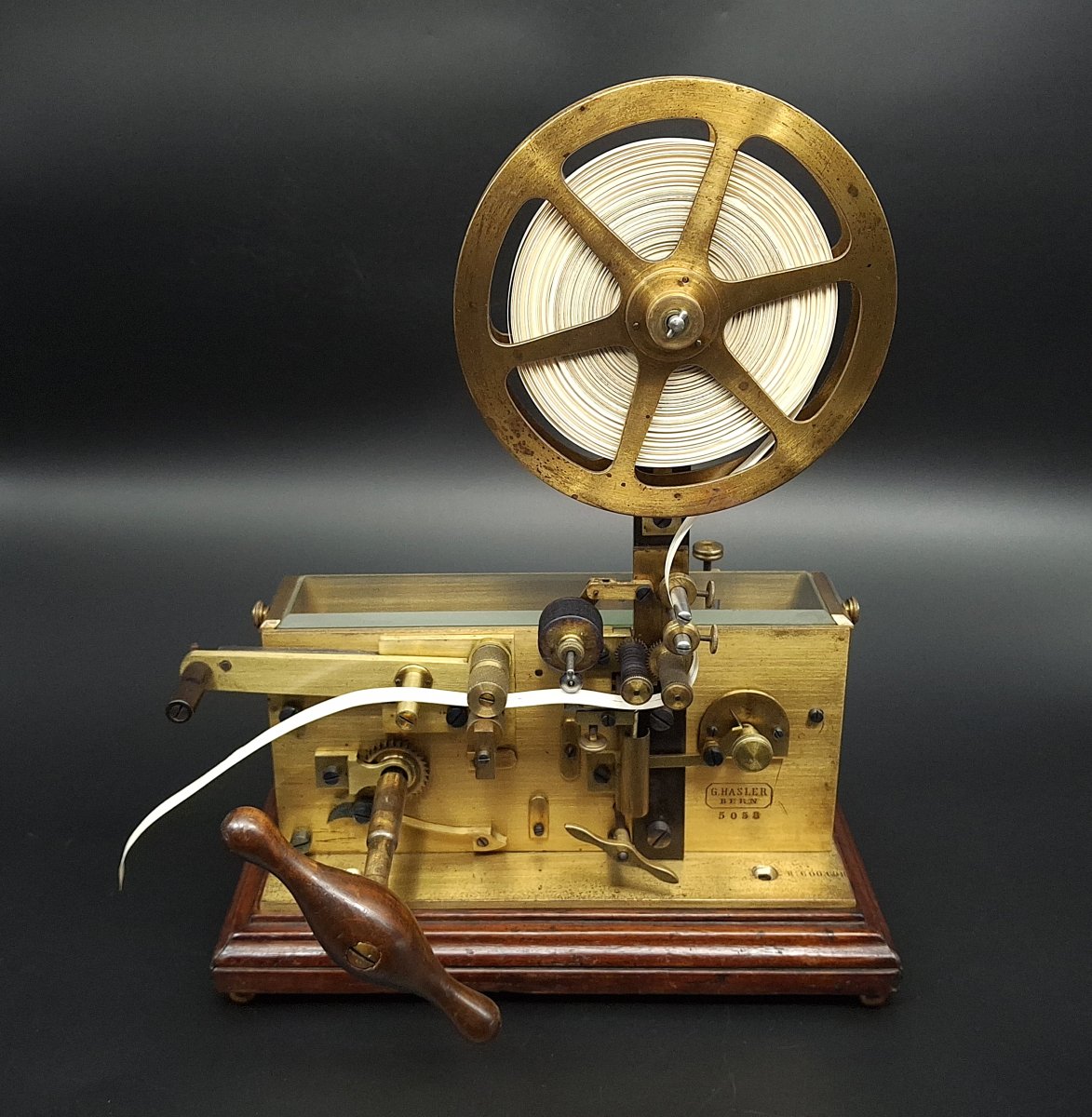 Registratore, ricevitore telegrafico Morse, fine 800, G. Hasler-photo-7