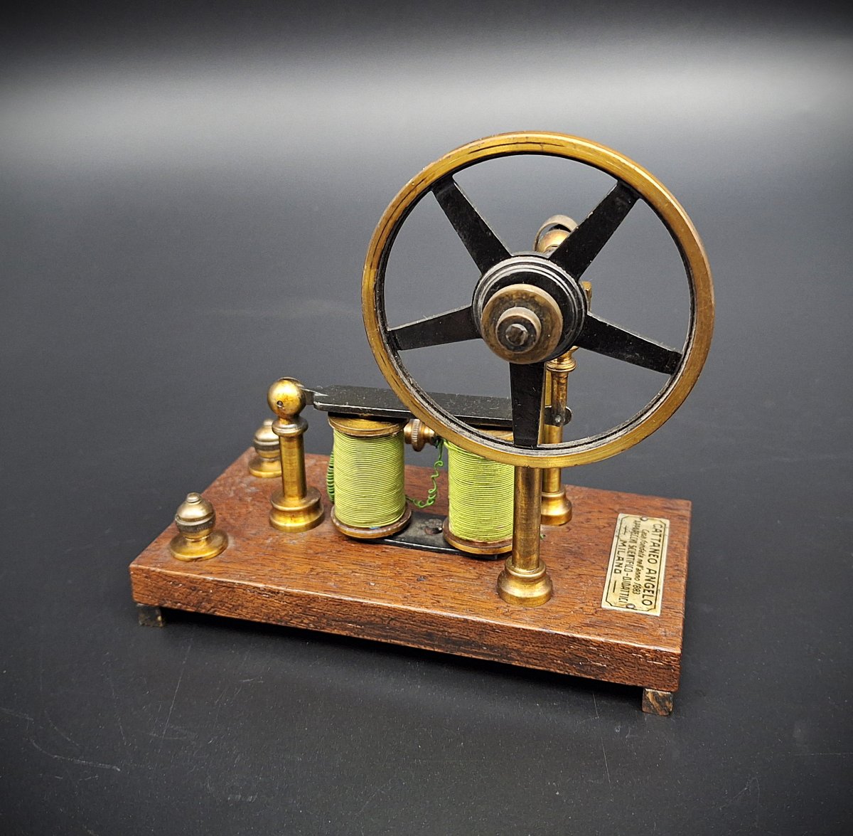 Modello didattico di motore elettrico, Cattaneo Angelo  Milano, epoca 1900-photo-3