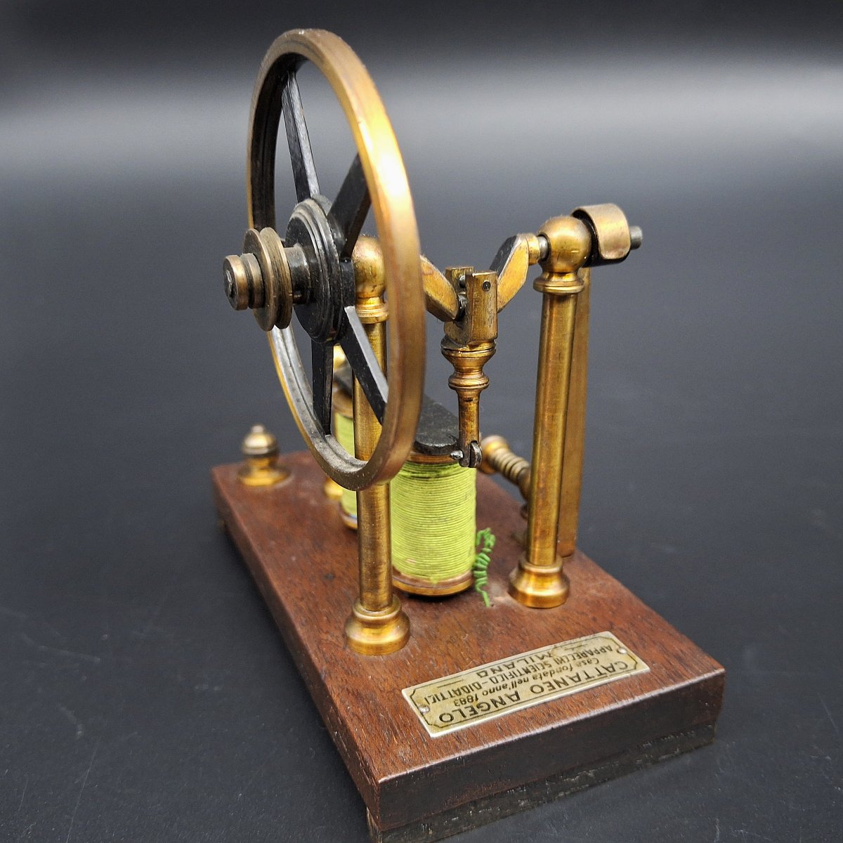 Modello didattico di motore elettrico, Cattaneo Angelo  Milano, epoca 1900-photo-3