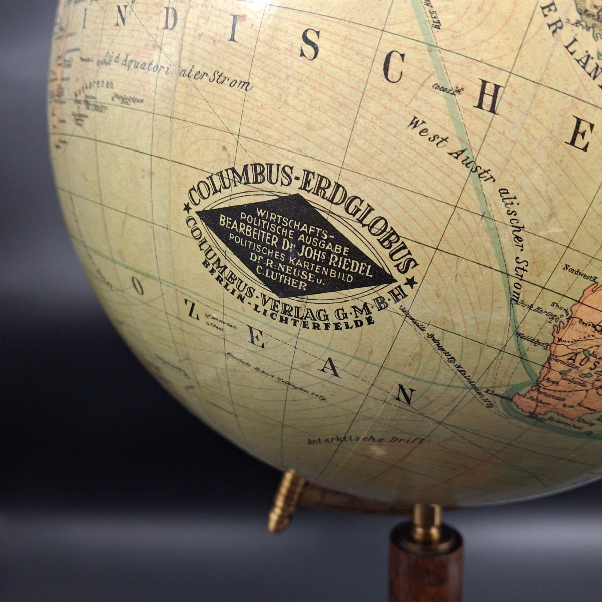 Grande Globo. mappamondo Columbus, epoca 1930 c.-photo-2