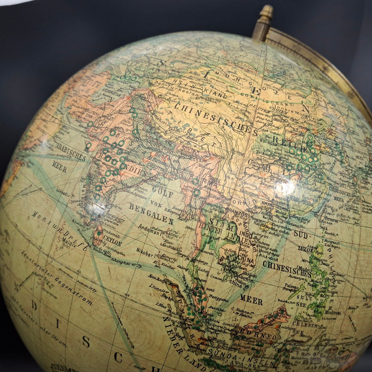 Grande Globo. mappamondo Columbus, epoca 1930 c.-photo-6