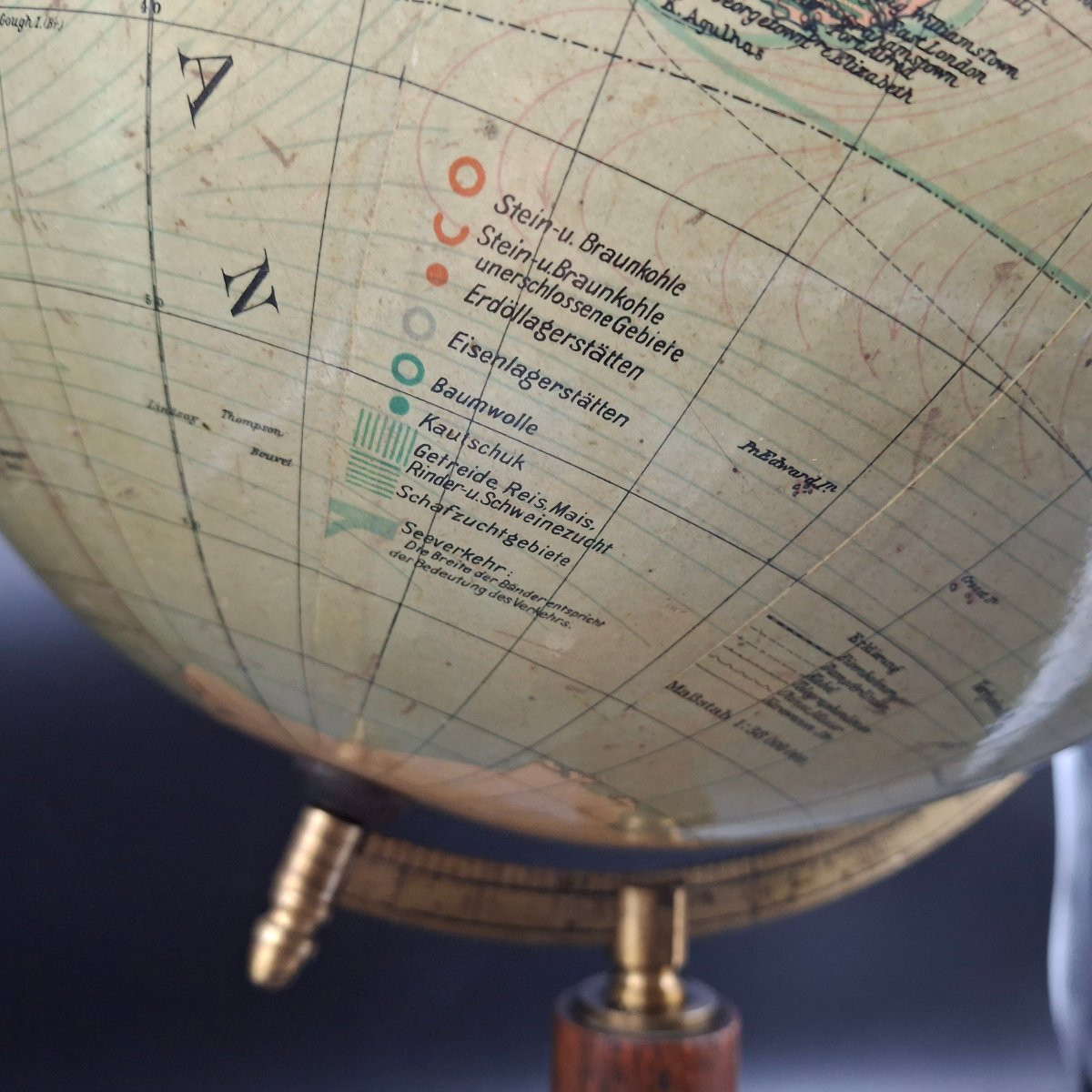 Grande Globo. mappamondo Columbus, epoca 1930 c.-photo-7