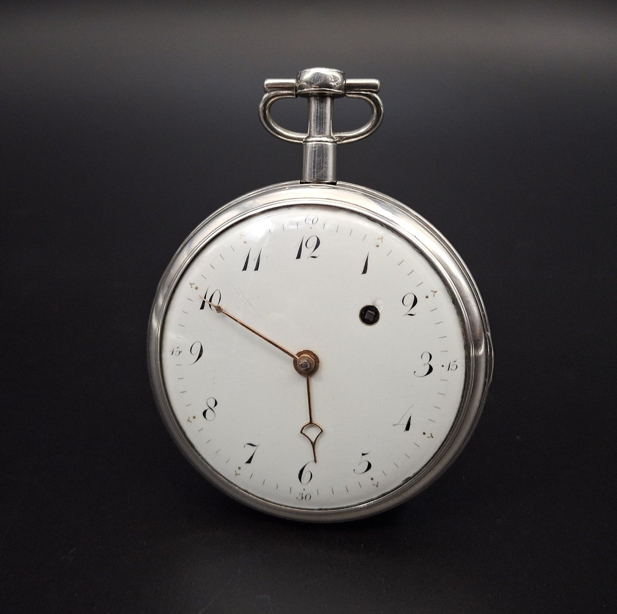 Orologio da tasca a Verga completo di catenella , Selliard a Paris, primo 800-photo-3